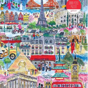 Galison - Michael Storrings - Cities Around the World 1000 Piece Puzzle