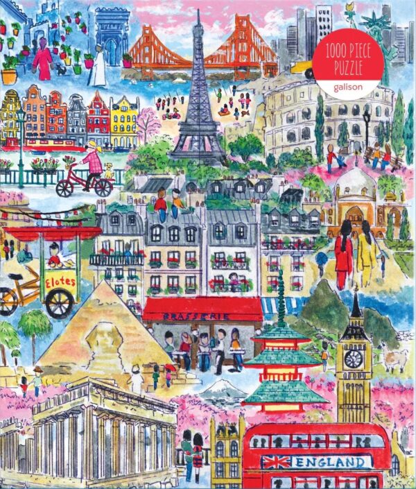 Galison - Michael Storrings - Cities Around the World 1000 Piece Puzzle