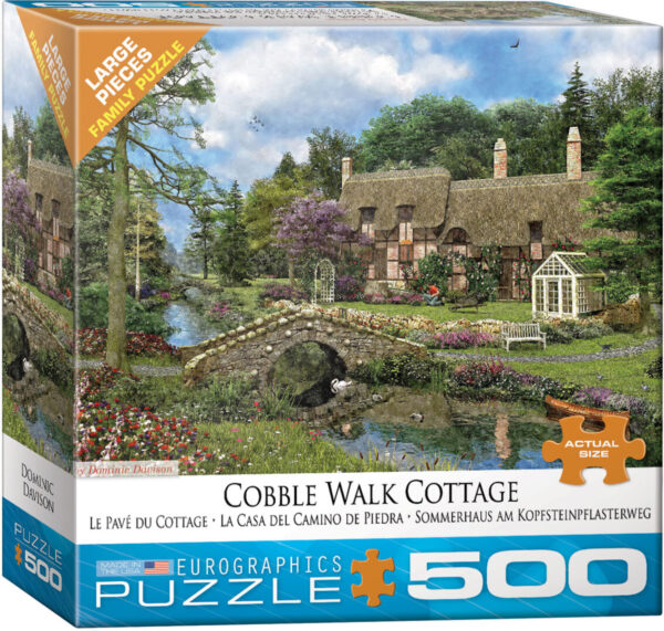 Eurographics - Cobble Walk Cottage 500 Larger Piece Puzzle - Image 2