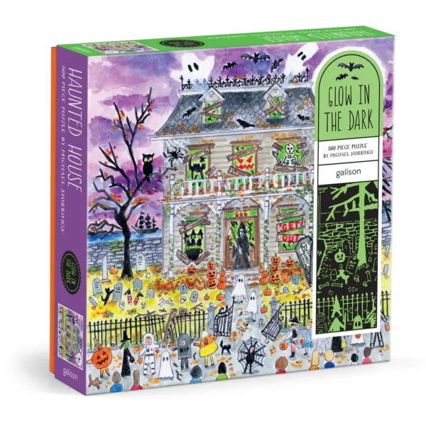 Galison - Michael Storrings - Haunted House Glow in the Dark 500 Piece Puzzle - Image 3