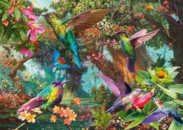 Schmidt - Hummingbirds in a Burst of Colour 1000 Piece Puzzle