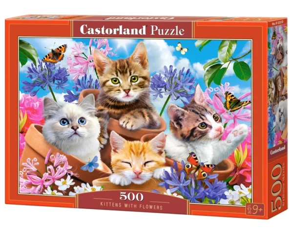Castorland - Kittens with Flowers 500 Piece Puzzle - Image 2