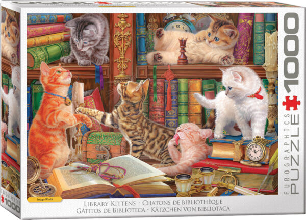 Eurographics - Library Kittens 1000 Piece Puzzle - Image 2