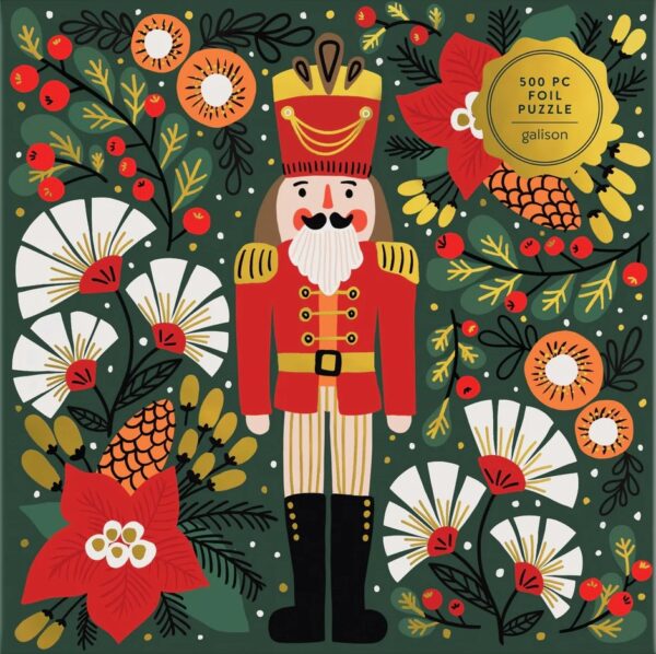 Galison - Merry Nutcracker 500 Piece Foil Puzzle