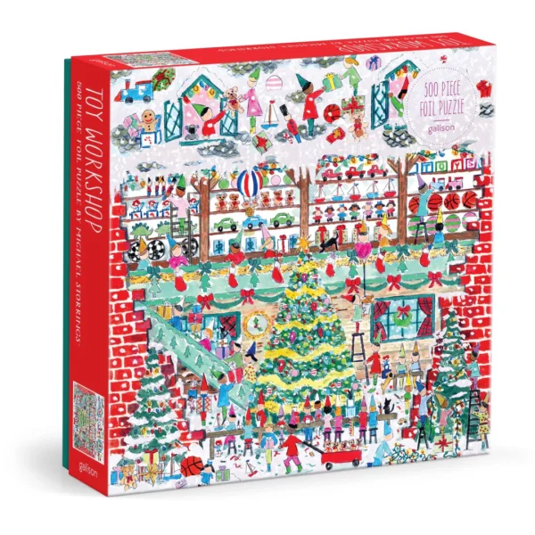 Galison - Michael Storrings - Toy Workshop 500 Piece Foil Puzzle - Image 2