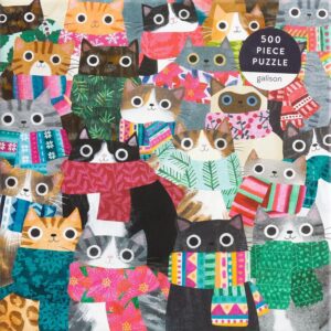 Galison - Wintry Cats 500 Piece Puzzle