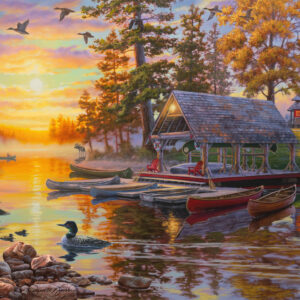 Schmidt - Boathouse with Canoes 1000 Piece Puzzle