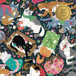 Galison - Catmas Chaos 500 Piece Foil Puzzle