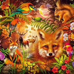 Schmidt - Flowers, Fur and Feathers 1000 Piece Puzzle