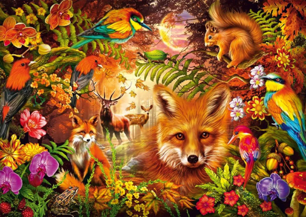 Schmidt - Flowers, Fur and Feathers 1000 Piece Puzzle