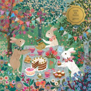 Galison - Spring Tea Party 500 Piece Foil Puzzle