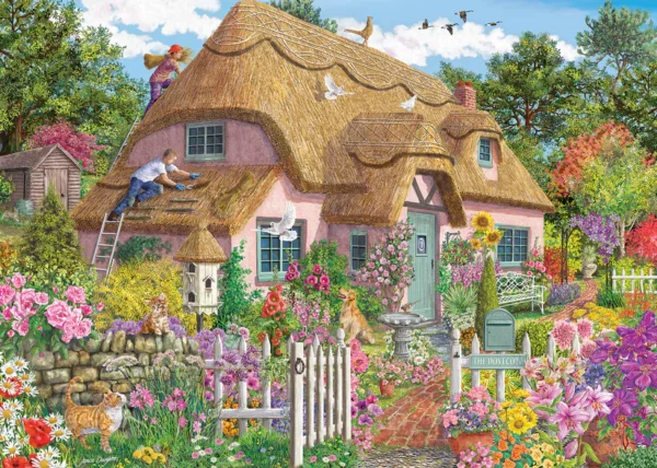 Falcon de luxe Thatched Cottage 1000 Piece Jigsaw Puzzle