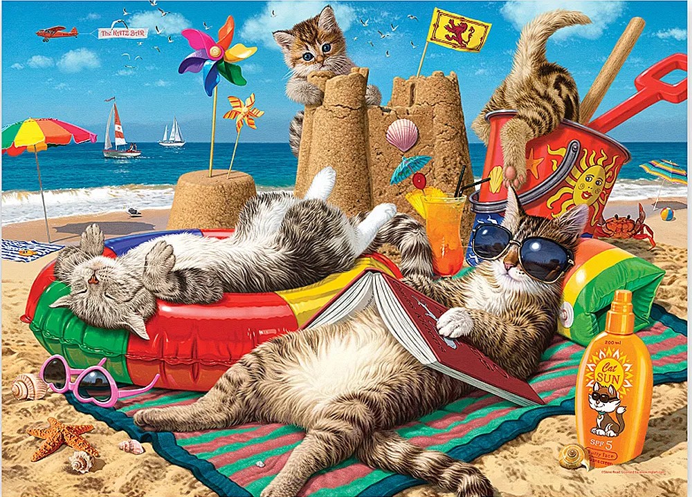 Harlington - Cats on the Beach 1000 Piece Puzzle