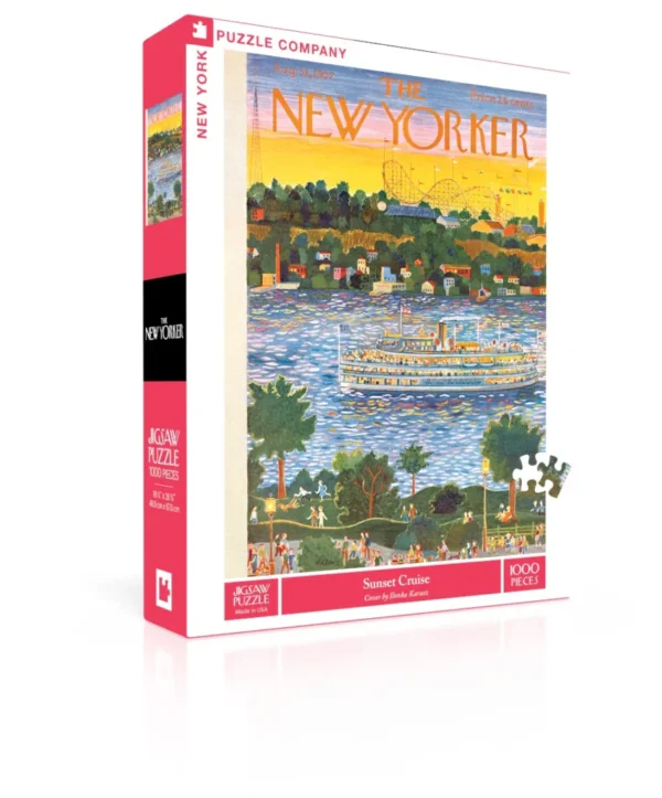 New York Puzzle Company Sunset Cruise 1000 Piece Puzzle