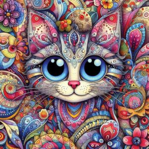 Yazz - Big Eyed Cat 1000 Piece Puzzle