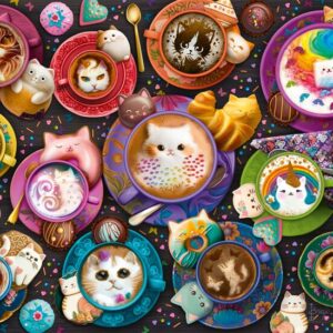 Schmidt- Coffee Art Kittens 500 Piece Puzzle