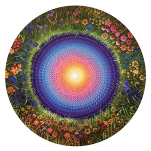 Pomegranate - Flower Mandala 500 Piece Circular Puzzle