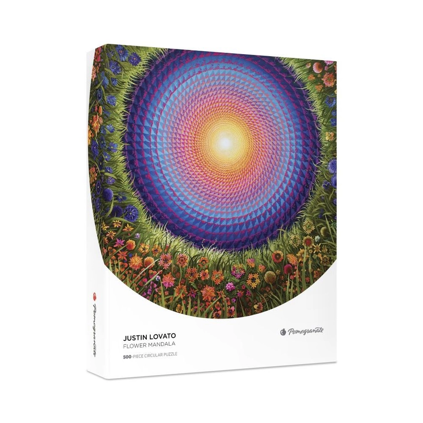 Pomegranate - Flower Mandala 500 Piece Circular Puzzle - Image 2