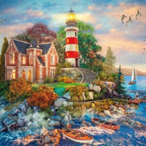 Schmidt- Lighthouse on the Rock 500 Piece Puzzle