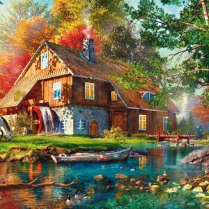 Schmidt - Watermill in Autumn 1000 Piece Puzzle