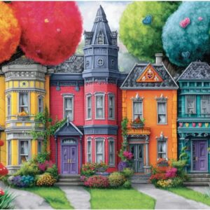 Jacarou - Bright Neighborhood 1000 Piece Puzzle