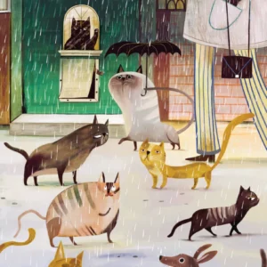 The New York Puzzle Company - A Rainy Day 500 Piece Puzzle