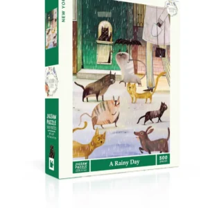 The New York Puzzle Company - A Rainy Day 500 Piece Puzzle