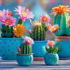 Cherry Pazzi - Bloomy Cactus Fireworks 1000 Piece Puzzle