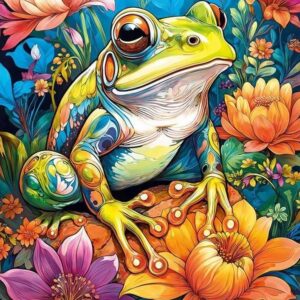 Cherry Pazzi - Flower Power Frog 1000 Piece Puzzle