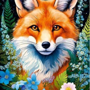 Cherry Pazzi - Red Fox in Flowers 1000 Piece Puzzle
