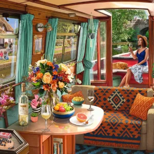 Ravensburger - View From My Window No 1 Canal Boat 1000 Piece Puzzle