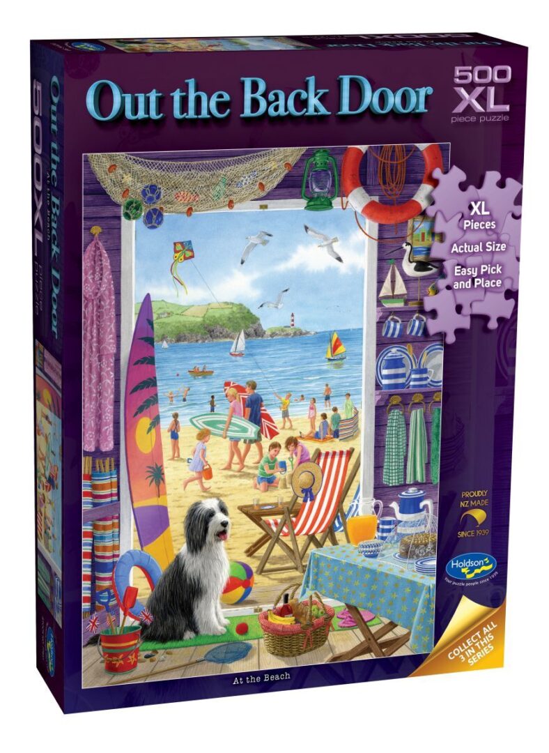 Holdson - Out the Back Door - At the Beach 500XL Piece Puzzle - Image 2