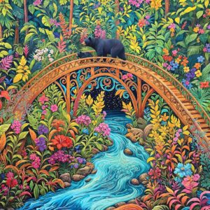 Peter Pauper Press - Bear Bridge (Gold Foil) 1000 Piece Puzzle