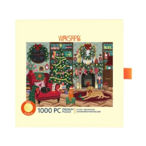 WerkShoppe - Festive Family Room (Gold Foil) 1000 Piece Puzzle - Slip Box