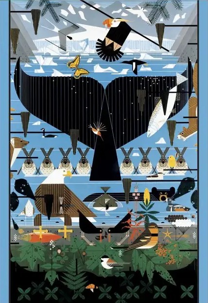 Pomegranate - Charley Harper - Glacier Bay, Alaska1000 Piece Puzzle