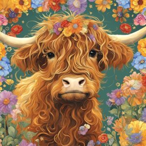 Peter Pauper Press - Highland Cow (Gold Foil) 500 Piece Puzzle