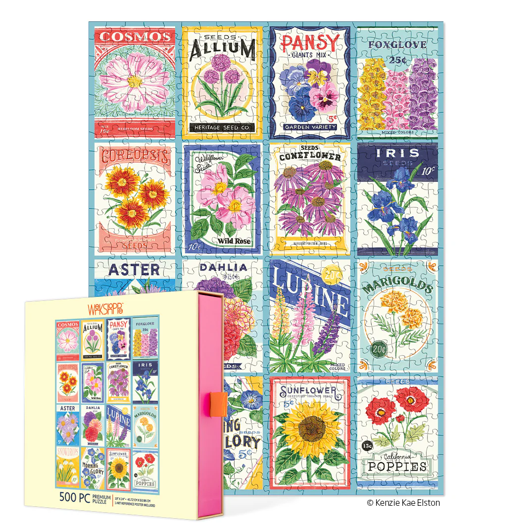 Werkshoppe - Seed Packets 500 Piece Puzzle - Slip Box