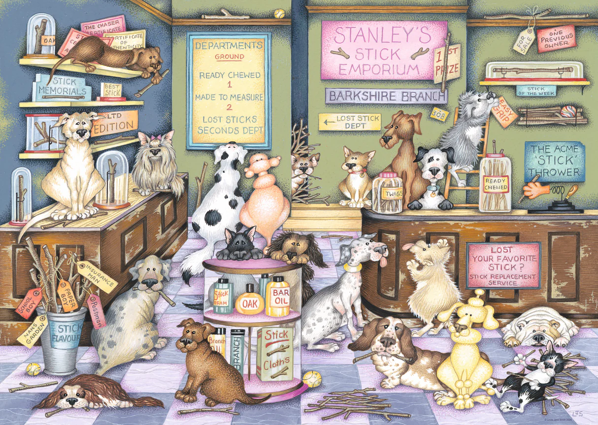 Ravensburger - Dapper Dogs No 2 - Stanley's Stick Emporium 1000 Piece Puzzle