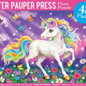 Peter Pauper Press - Floor Puzzle - Unicorn World 48 Piece
