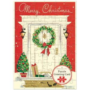 Cavallini - Puzzle Greeting Card - Christmas Home 60 Piece & Envelope