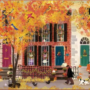 Galison - Autumn in the Neighborhood 1000 Piece Puzzle