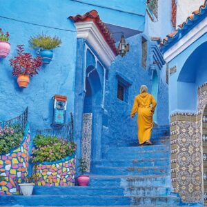Clementoni - Blue Street of Chefchaouen 500 Piece Puzzle
