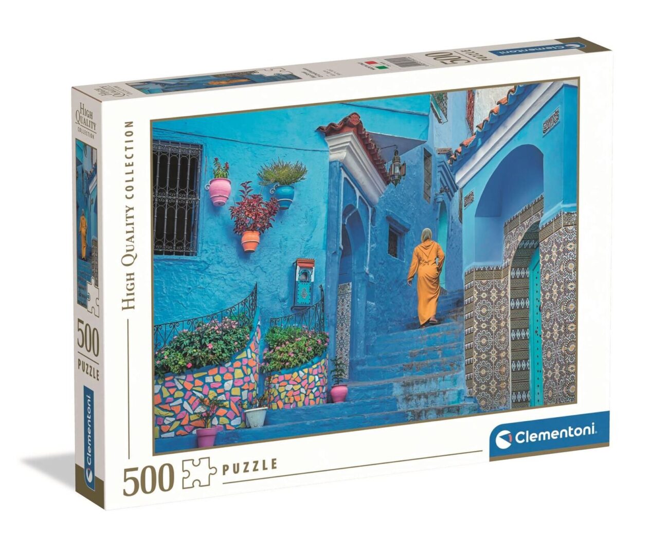 Clementoni - Blue Street of Chefchaouen 500 Piece Puzzle - Image 2
