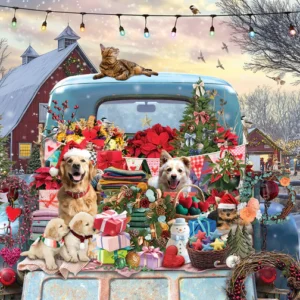 Cobble Hill - Country Truck in Winter 500 Larger Piece Puzzle