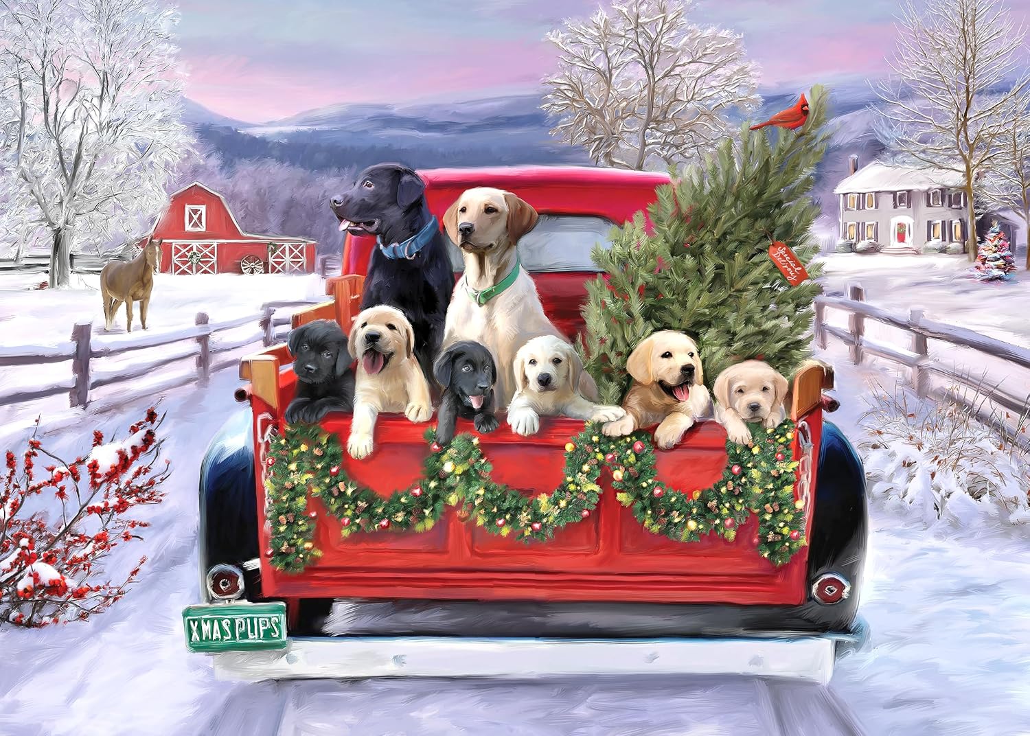Peter Pauper Press - Festive Pups 1000 Piece Puzzle