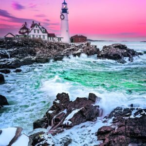 Clementoni - First Snow at Portland Head 1000 Piece Puzzle