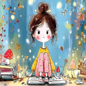 Yazz - Girl & Books 1000 Piece Puzzle