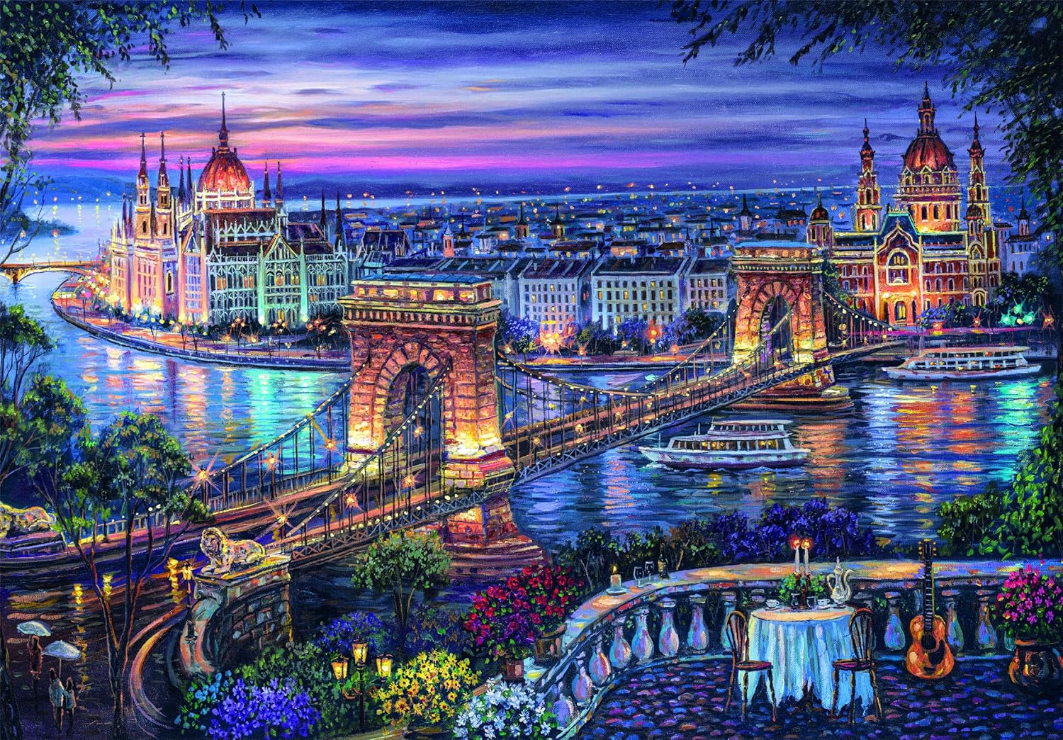 Clementoni - Lights of the Danube 1000 Piece Puzzle