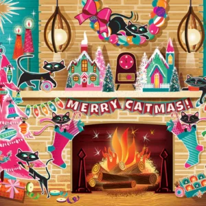 Cobble Hill - Merry Catmas 500 Larger Piece Puzzle