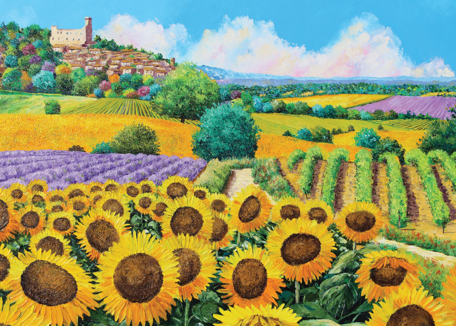 Peter Pauper Press - Sunflowers & Vineyards 1000 Piece Puzzle